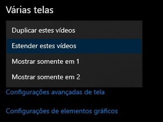 Role para baixo para encontrar as opções de espelhamento.