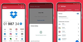 A interface do Authy para celular. (Imagem: Google Play Store/Divulgação)