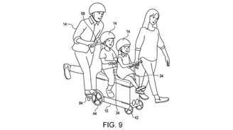 A patente da Honda descreve uma versão de quatro rodas da MotoCompacto feito para comportar até três passageiros. (Imagem: Ride Apart/Reprodução)