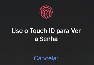Você deve usar a verificação do seu iPhone para visualizar a senha.
