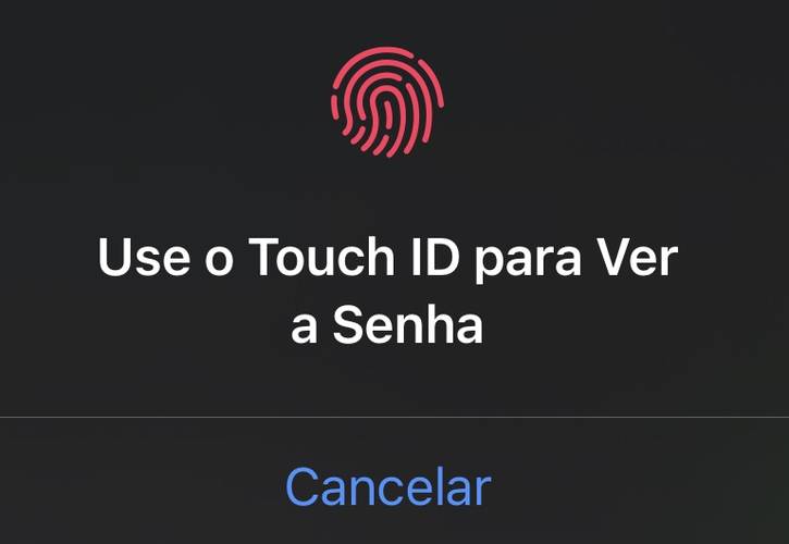 É preciso usar a sua verificação do iPhone para visualizar a senha.