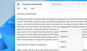 Windows 11: Bloco de Notas ganha corretor igual ao do Word após 40 anos