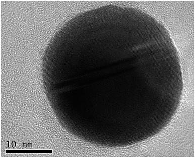 Nanopartícula de ouro fulminante detonado.
