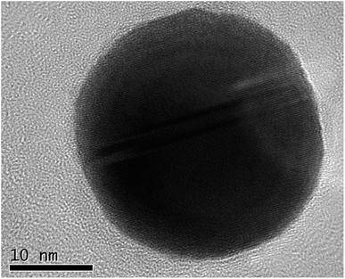 Nanopartícula de ouro fulminante detonado.