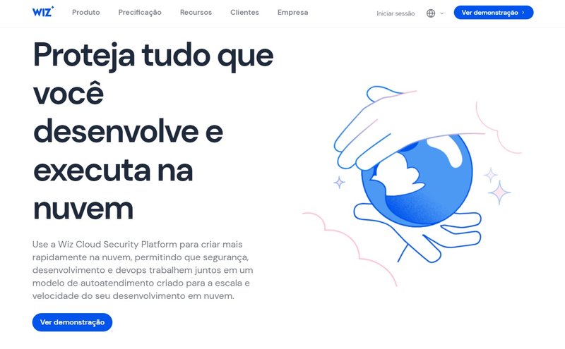 O site oficial da Wiz. (Imagem: Wiz/Reprodução)