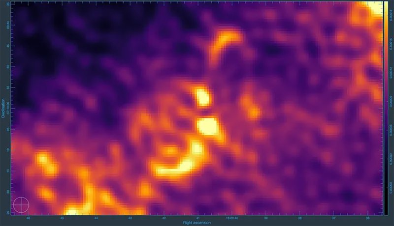 Rádio do jato de precessão em forma de S lançado pela estrela de nêutrons em Circinus X-1.