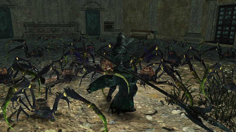 Mais um dia comum em uma área normal de Dark Souls 2