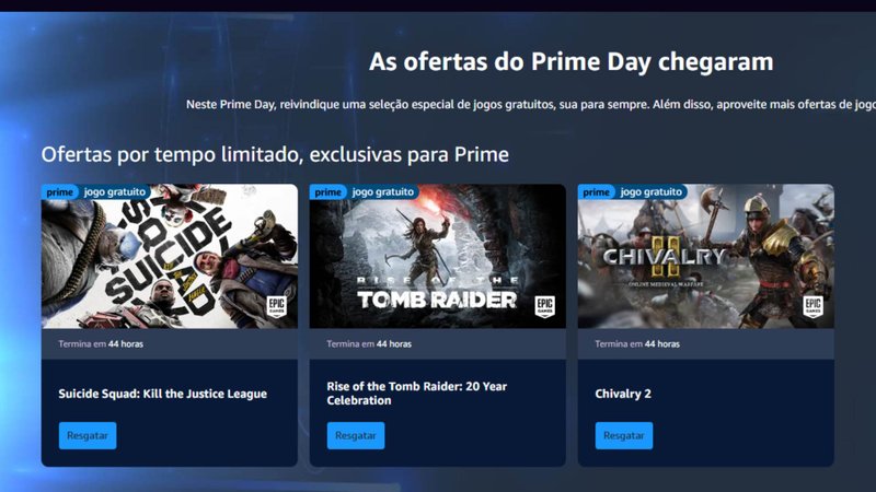 Você pode resgatar os jogos no site do Prime Gaming.