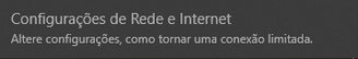 Clique na primeira opção, "Configurações de Rede e Internet".