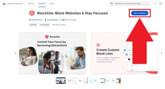 Clique em "Usar no Chrome" para seguir com a instalação.