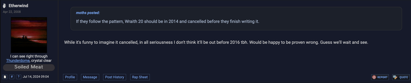 Assim que o banimento acabou, Etherwind voltou para a discussão que gerou seu banimento. (Imagem: PC Gamer/Reprodução)