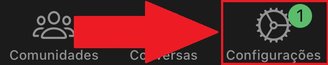 Procure pela opção "Configurações" na parte inferior da tela.