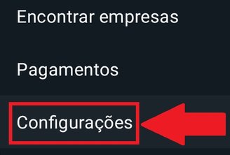 Procure pela opção "Configurações".