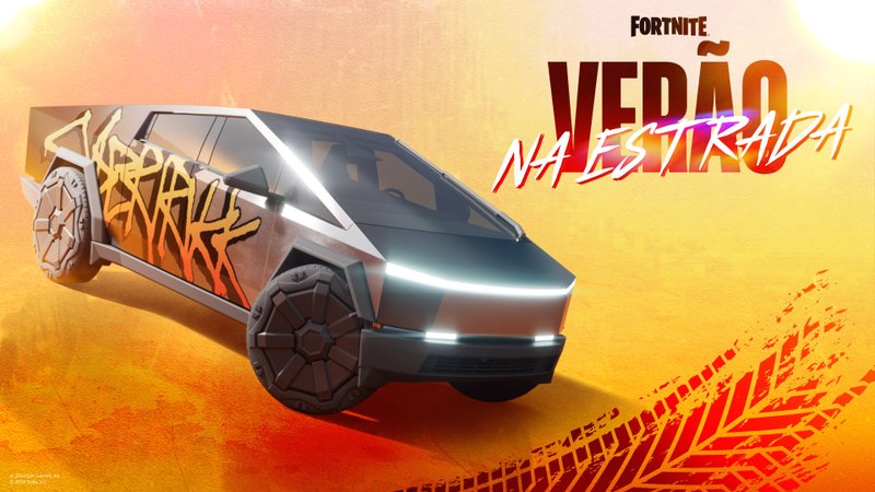 Adesivo Baja Off-Road Decal especial para o Cybertruck em Fortnite.