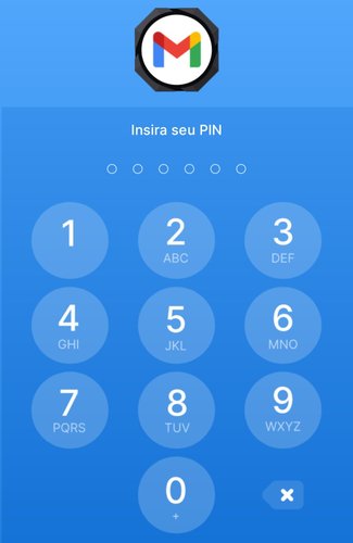 É preciso digitar o PIN toda vez que um app for aberto