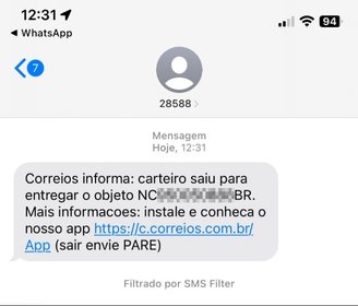 Os Correios usam o SMS para atualizações legítimas sobre entregas, o que aumenta o risco de golpe. (Imagem: Reprodução/Renato Borbolla)