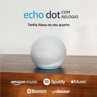 O Echo Dot 5 com relógio estreou em 2022.