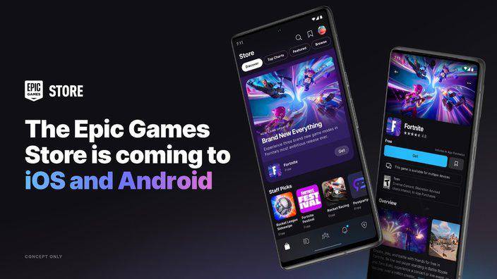 O visual da futura loja de apps da Epic Games. (Imagem: Epic Games/Divulgação)