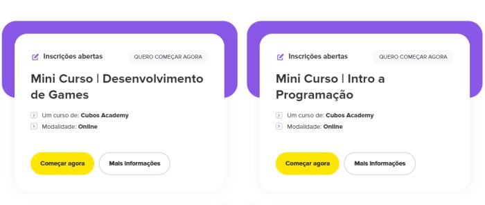 A plataforma Beta Hub tem dezenas de cursos online grátis disponíveis. (Imagem: Beta Hub/Reprodução)