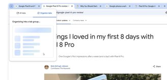 O organizador de abas usa inteligência artificial para ler e compreender o contexto de todas as abas abertas.