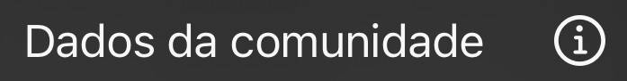 Aperte na opção "Dados da comunidade".