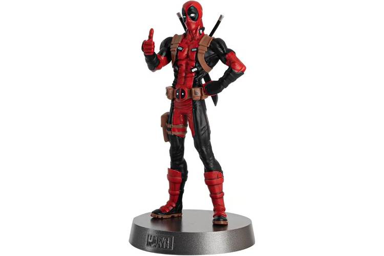 A miniatura vai em uma lata especial do Deadpool.