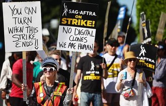 A greve de intérpretes durou meses e envolveu negociações tensas com estúdios. (Imagem: Getty Images)