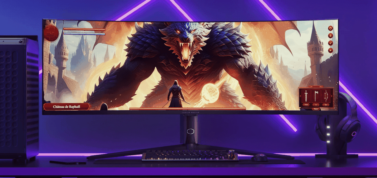 Cooler Master lança monitor 'gigante' de 57 polegadas Dual 4K com mini-LED