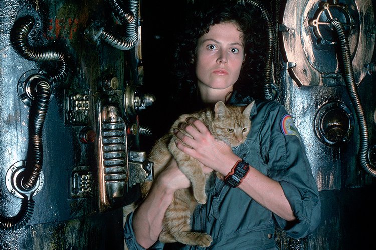 Sigourney Weaver como Ellen Ripley em Alien, O Oitavo Passageiro