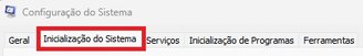 Clique na aba "Inicialização do Sistema".