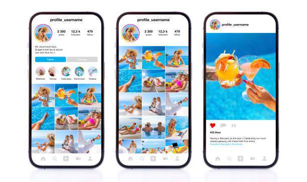 A forma atual de exibição de imagens no perfil do Instagram é de fotos quadradas.