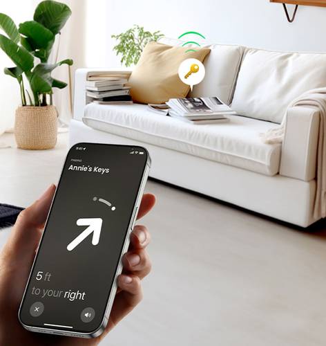 Você pode encontrar sua Smart Tag Ugreen usando o modo de localização que mostra na tela do celular a direção e distância do dispositivo.