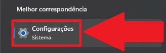 Clique em "Configurações" para acessar o menu.