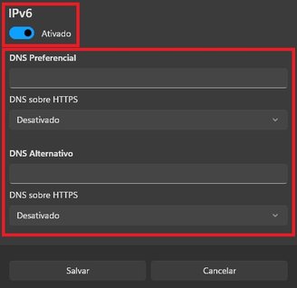 É preciso preencher o campo com o IP que você deseja utilizar.