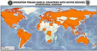 A plataforma de mensagens criptografadas do FBI chegou a ser usada em mais de 100 países. (Imagem:  Departamento de Justiça dos EUA/Divulgação)