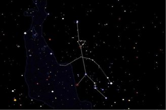 Betelgeuse, a estrela vermelha da constelação de Órion é a representação da amputação de Tuivaé.