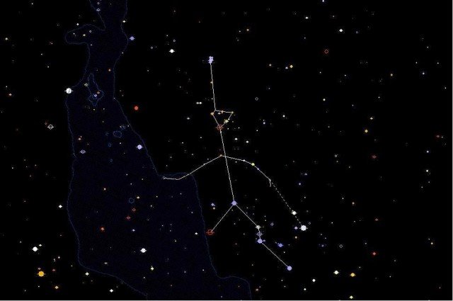 Betelgeuse, a estrela vermelha da constelação de Órion é a representação da amputação de Tuivaé.