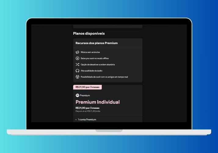 Esolha o plano "Free" do Spotify. Saiba que algumas vantagens serão perdidas nessa mudança, como a navegação sem anúncios.