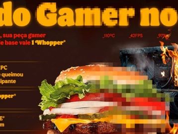 Burger King vai dar Whooper grátis para quem tiver peças queimadas de PC