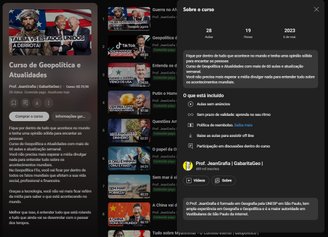 Example of a paid course and its benefits. (Image: YouTube/Reproduction)