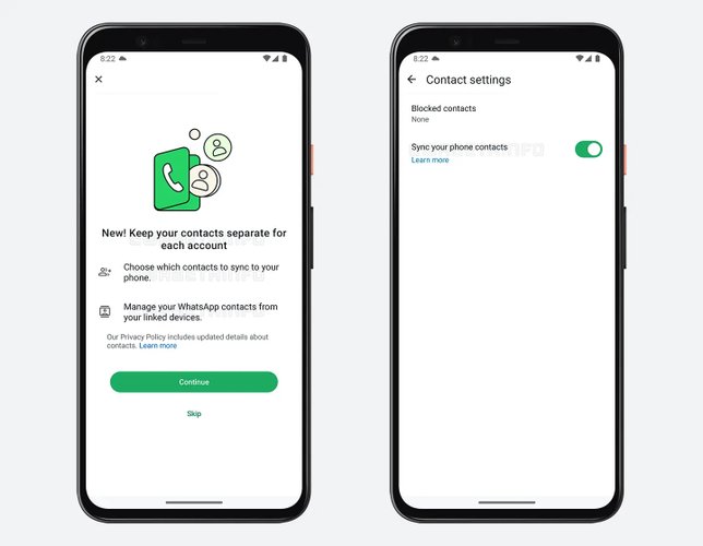 O WhatsApp vai permitir ter mais controle sobre a lista de contatos de contas diferentes.