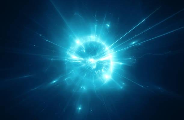 Representação artística do gráviton, partícula quântica mediadora da interação gravitacional.