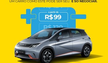 App 99 leiloa carro elétrico BYD Dolphin com lance inicial de R$ 99