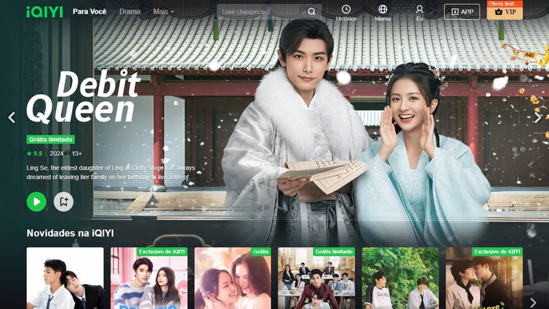 O iQiyi traz acesso a vários episódios de forma totalmente gratuita