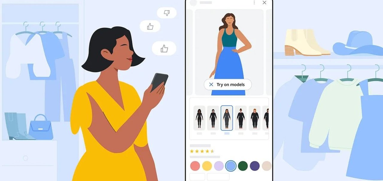 Google lança opção de vestidos no provador virtual; veja