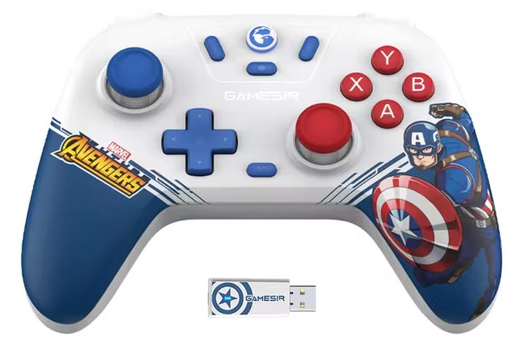 Gamepad Nova Lite da GameSir tem edição especial que deve agradar aos fãs do Capitão América.