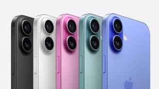 O iPhone 16 estará disponível em cor azul, rosa, amarelo, verde, preto, branco e roxo.