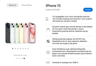 A queda de preços se refere aos valores praticados na loja oficial da Apple.