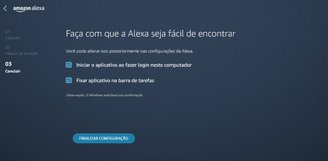 Para cancelar uma opção, basta desmarcar a caixa azul.