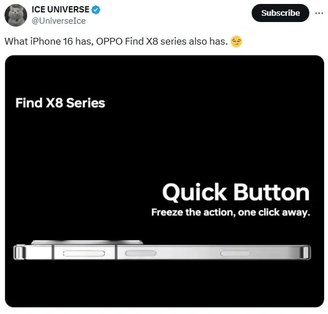 Oppo Find X8 should have the following specifications: 